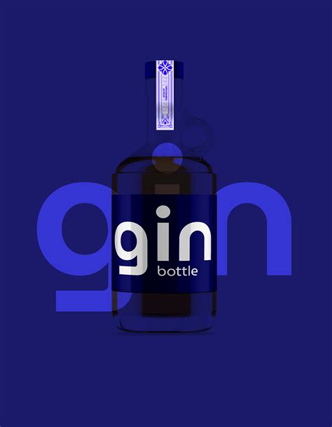 Gin Bottle blu on Behance