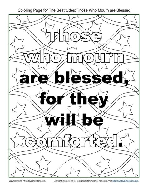 Printable Coloring Pages Of The Beatitudes Marquesilnunez