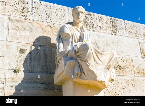 Statue of Menander at Acropolis, Athens, Greece Stock Photo - Alamy