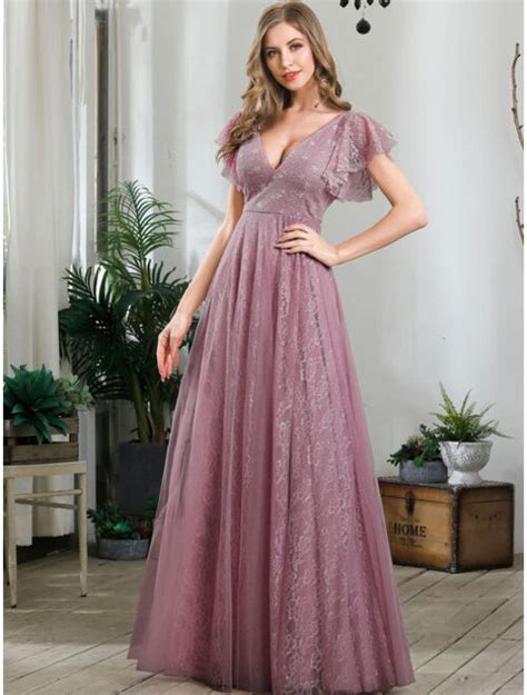 Buy Ever Pretty Butterfly Sleeve Lace Prom Dress Online Topofstyle