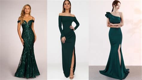 Descubre los impresionantes vestidos de cóctel verde esmeralda en