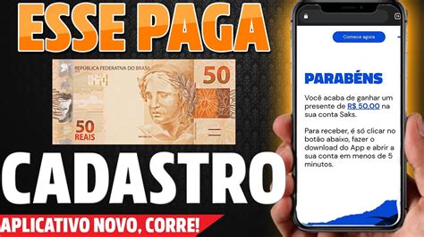 URGENTE CADASTRE E GANHE R 50 Aplicativo Pagando No Cadastro 2022