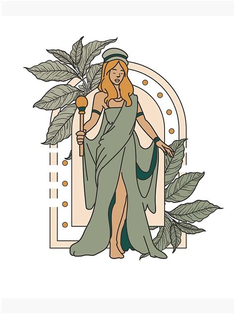 "Greek Goddess Green Nature Style" Poster for Sale by Klotho-Fashion | Redbubble