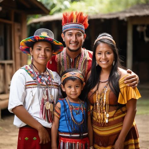 Premium Photo | Muisca Indigenous Colombian Family in traditional ...