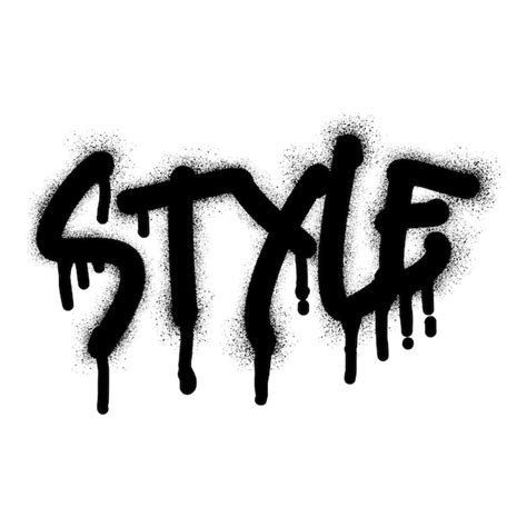 Premium Vector Graffiti Style Text With Black Spray Paint