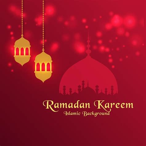 Modelo de design de cartão postal de saudação islâmica ramadan kareem