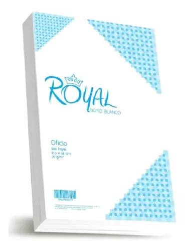 Papel Bond Royal Blanco Oficio 75 Gr Paquete Con 500 Hojas