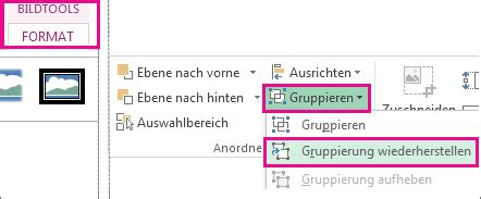 Gruppieren Oder Aufheben Der Gruppierung Von Formen Bildern Oder