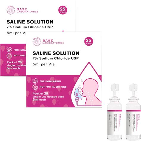 Base Labs Hypertonic Saline Solution For Nebulizer Sterile Inhalation