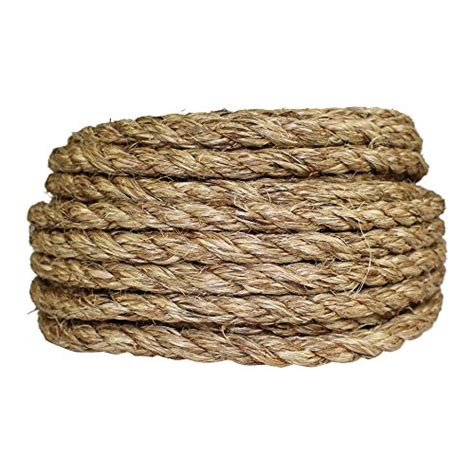 Twisted Manila Rope Hemp Rope 1 2 In X 100 Ft SGT KNOTS Tan Brown