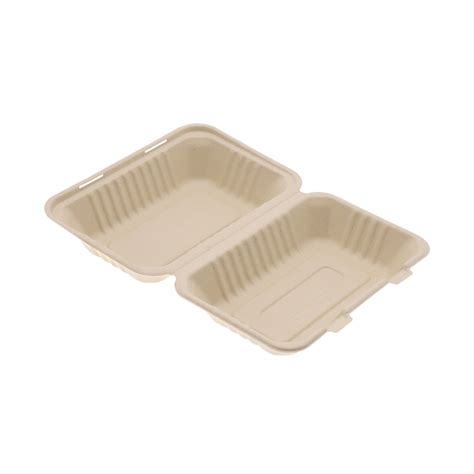 Compostable Sugarcane Eco Friendly Storage Fiber Lunch Box 9X6 Bagasse