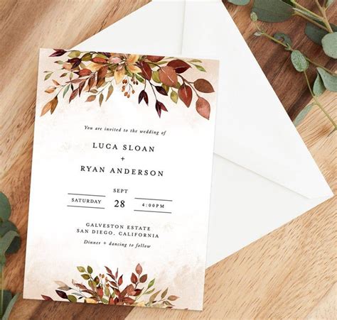 Rustic Wedding Invitation Templates - jenniemarieweddings