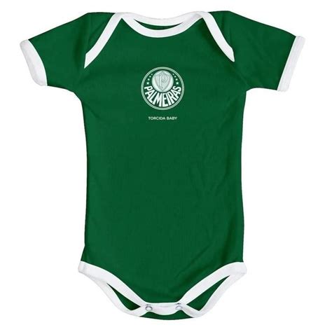 Kit Uniforme de Futebol do Palmeiras para Bebê Body Pantufa Meia