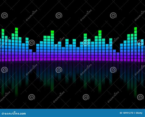 Equalizer Over Black Background Stock Illustration - Illustration of ...