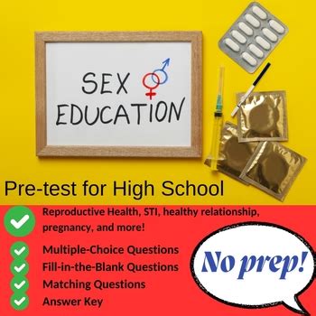Interactive No Prep Sex Education Pre Test For High School Reproductive Health