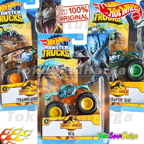 Jual Hot Wheels Monster Trucks Jurassic World Dinosaurus Hotwheels Mattel Original Shopee