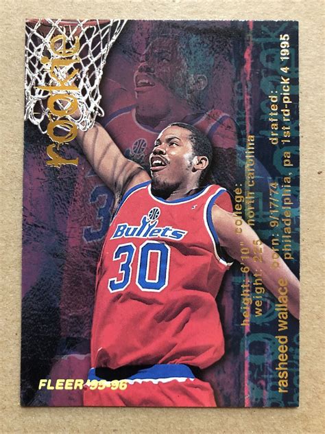 Fleer Rasheed Wallace Rc For Sale Online Ebay