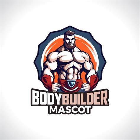 Dise O Del Logotipo De La Mascota Del Constructor Del Cuerpo Vector Del