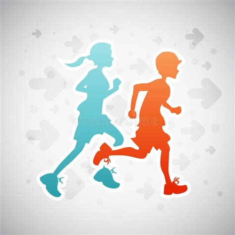 Running Kids stock vector. Illustration of sprint, jogging - 41886305