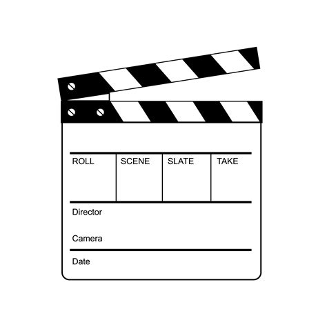 Movie Clapperboard Clapper Clapboard Cue Card Clacker Slate Board Or