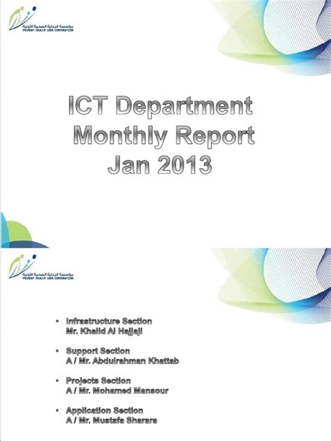 Monthly Report Ict Simple Server Computing Microsoft Outlook