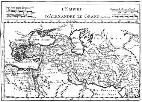 Carte De Lempire Dalexandre Le Grand Dressée En 1750