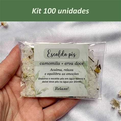 Receita De Escalda Pés Para Lembrancinha - Kit 100 escalda pés com ervas - com etiqueta - lembrancinha - mimo para ...