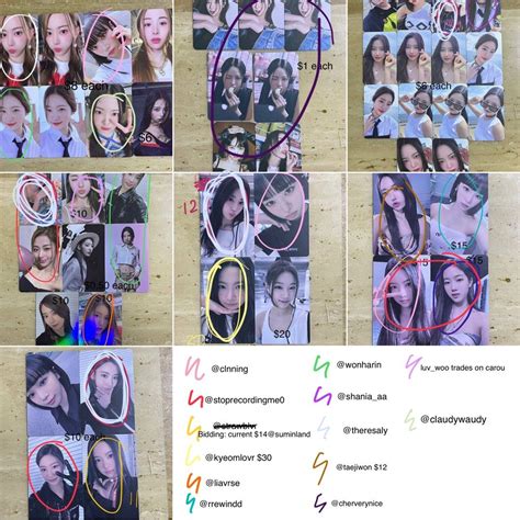 Wts Le Sserafim Pc Photo Cards Chaewon Eunchae Yunjin Kazuha Sakura