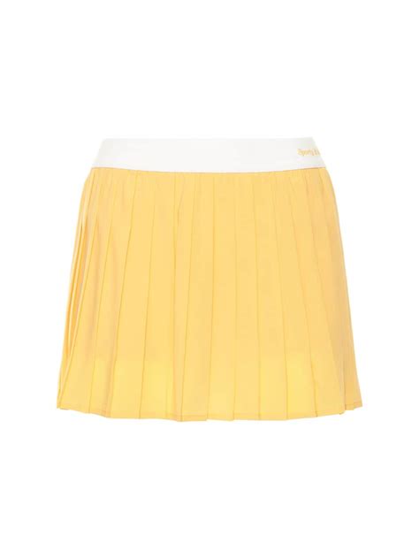 Sporty Rich Prince Pleated Tennis Skirt Yellow Luisaviaroma