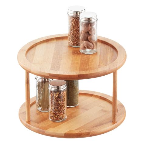 2 Tier Bamboo Lazy Susan Smart And Affordable Ways To Organise Your