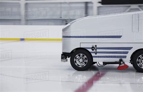 Zamboni on ice hockey rink - Stock Photo - Dissolve