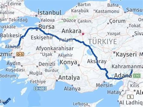 İzmir Dikili K Maraş Arası Kaç Km Kaç Saat Yol Tarifi