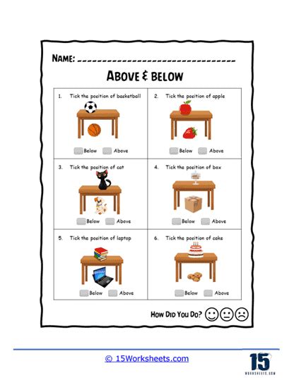 Above Or Below Worksheets 15