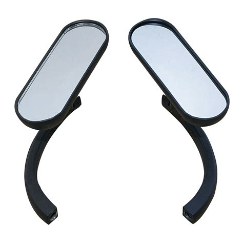 Black Mini Oval Motorcycle Mirrors For Harley Dyna Softail Sportster Xl