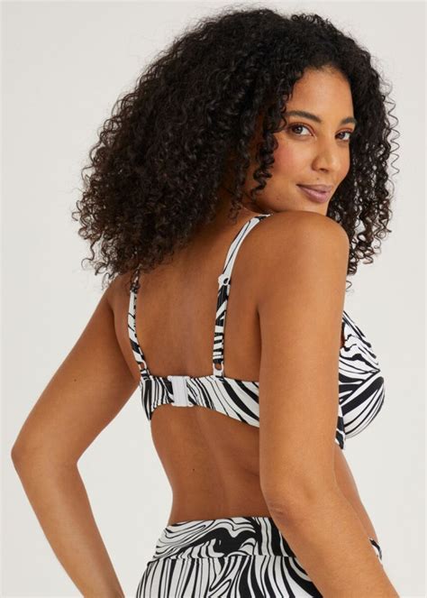 DD Monochrome Wave Bikini Top