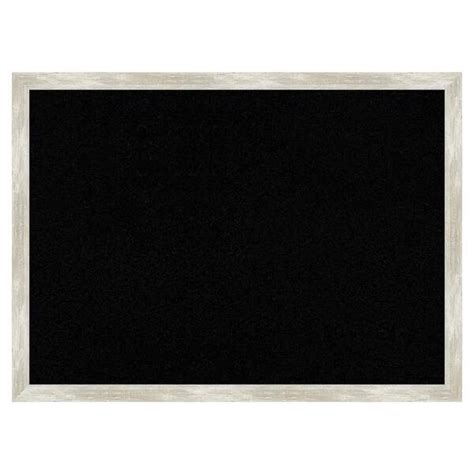 Amanti Art Crackled Metallic Narrow Framed Black Corkboard 30 In X 22