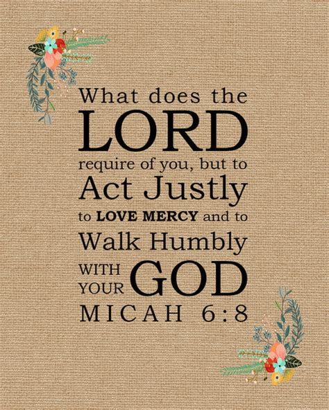 Micah 68 Walk Humbly With Your God Inspirational Art Bible Verses