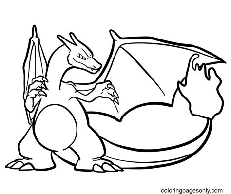 Charizard Pokemon Printable Coloring Page - Free Printable Coloring Pages