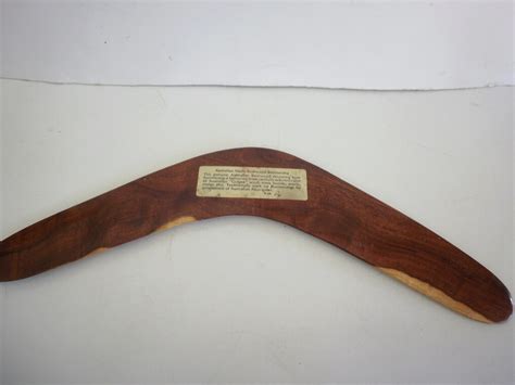 Boomerang Vintage De Madera Grabada Original De Australia 145000