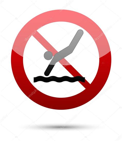 No Diving Sign — Stock Vector © Pockygallery 24650785