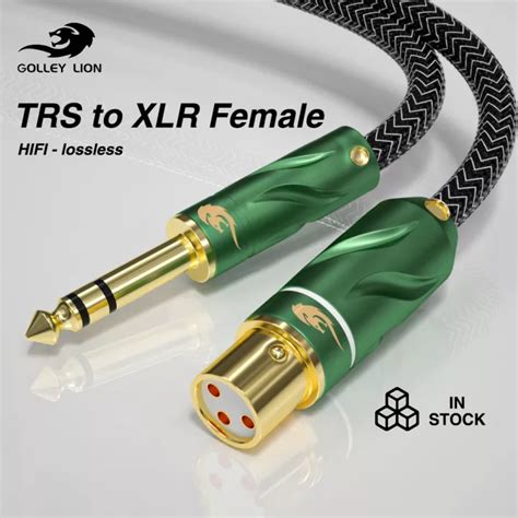 Golley LION XLR Female To 14 Inch 6 35mm TRS Jack Lead Balanced Signal