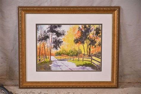 Small Signed Limited Edition Framed Print Of A Wooded Drive By Heidt