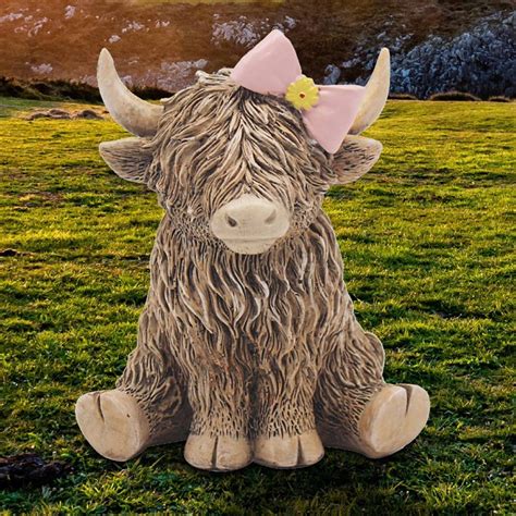 Highland Cow Pink Bow Lesser Pavey