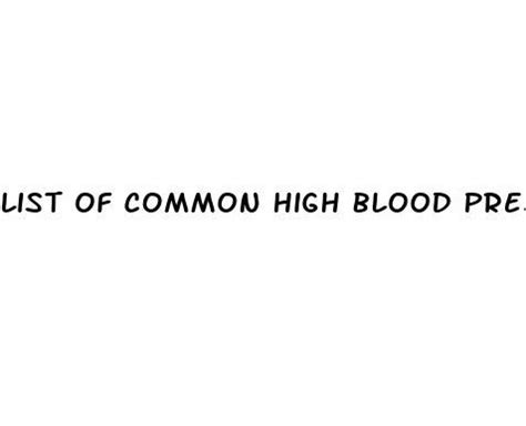 List Of Common High Blood Pressure Medications - Diocese of Brooklyn