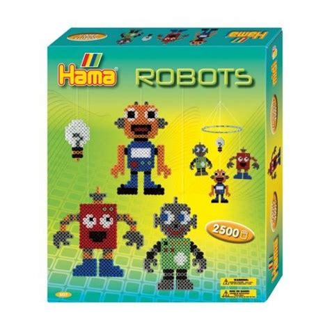 Hama Midi B Gelperlen Set Roboter Geschenkpackung