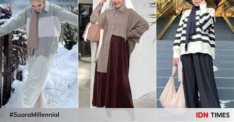 9 OOTD Hijab Buat Liburan Ala Hamidah Rachmayanti Simpel