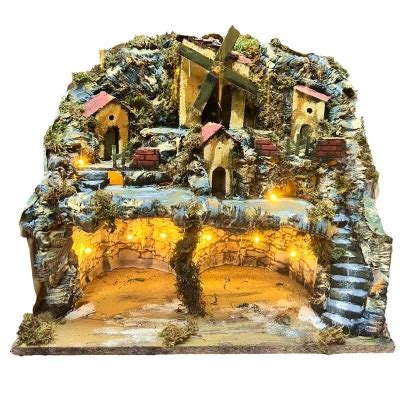 Presepe Con Mulino A Vento E Luci Da Cm Nativit Per Presepe