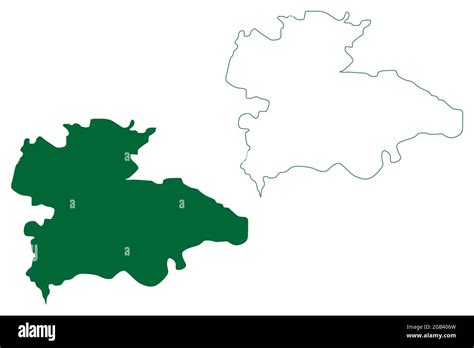 Nagarkurnool district (Telangana State, Republic of India) map vector illustration, scribble ...