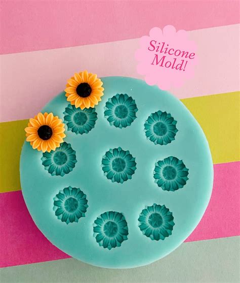 15mm Sunflower Silicone Mold Mould Matte Etsy