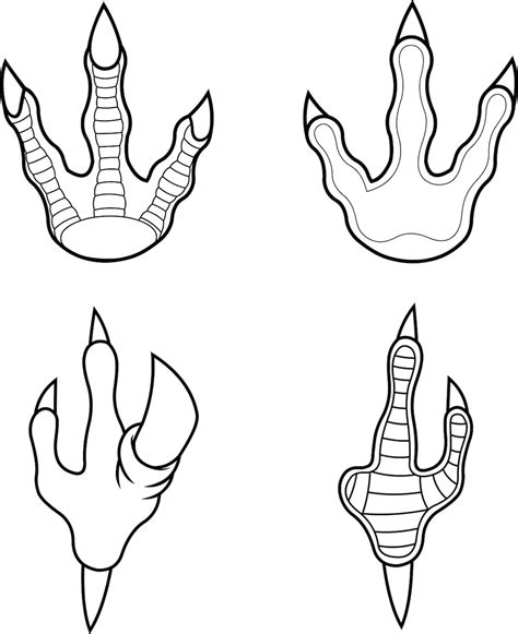 Patas De Dinossauros Para Imprimir